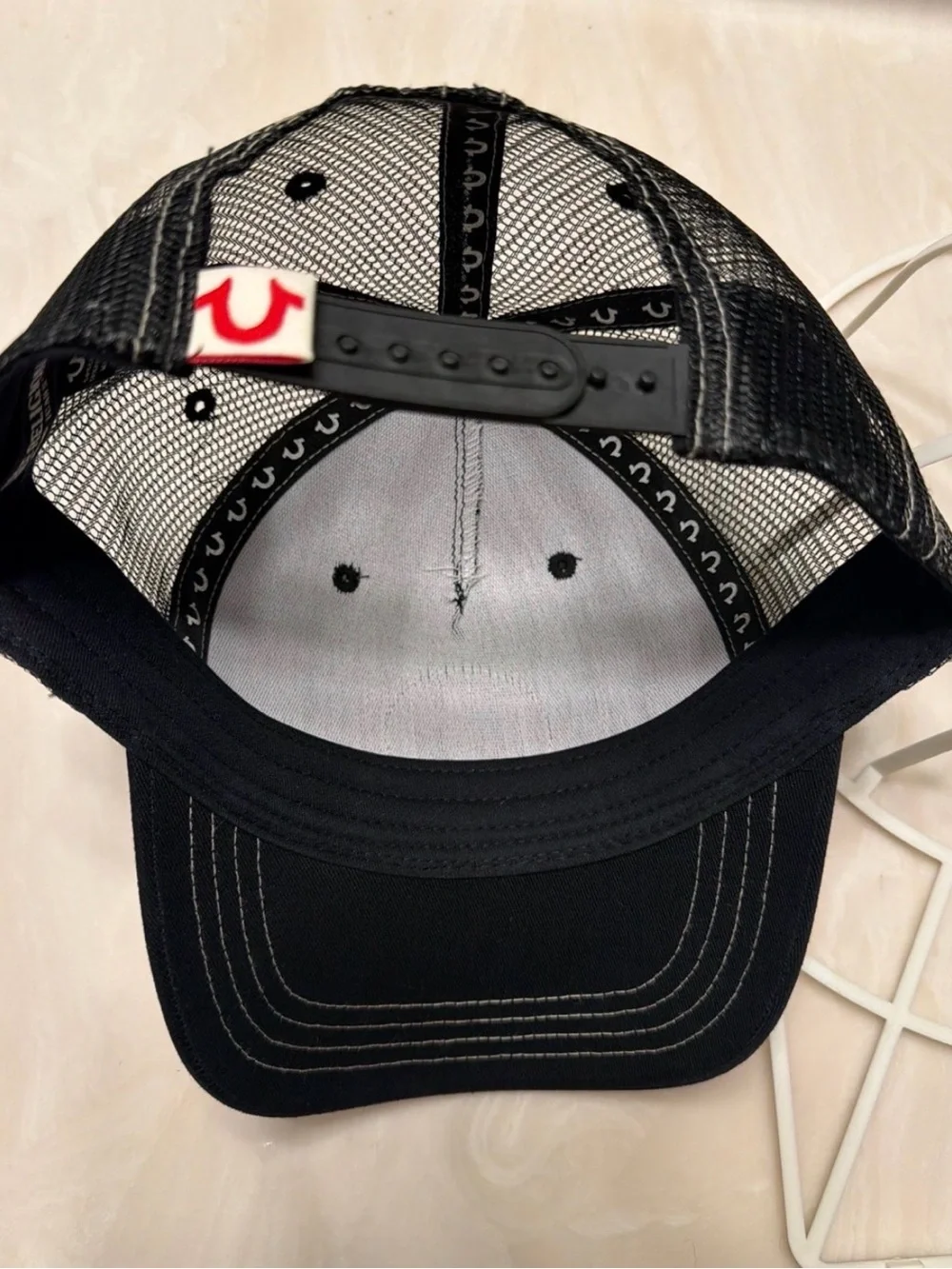 True Religion Black Hat with Red Trim
